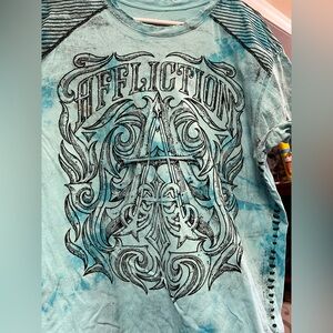 Men’s Blue Affliction T-Shirt.